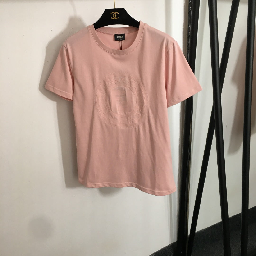 2025 Summer New Logo Letter Patch Casual Short Sleeve T-shirt