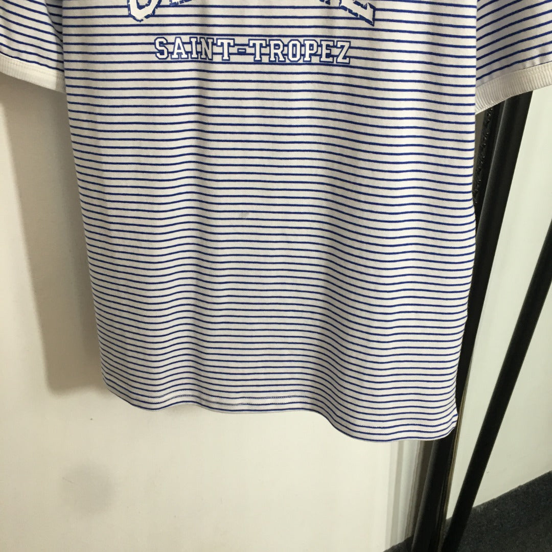 25 Summer new logo letter print striped short-sleeved T-shirt