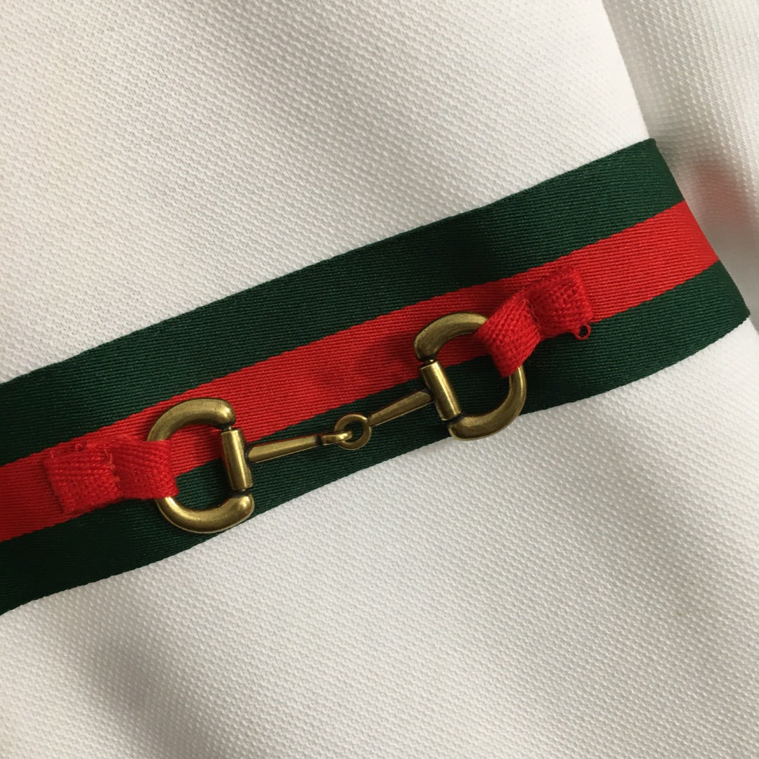 25 Summer new striped ribbon stitching doll collar short-sleeved dress