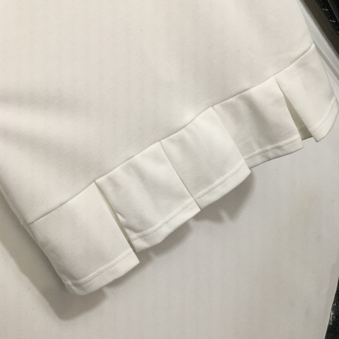 25 Summer new striped ribbon stitching doll collar short-sleeved dress