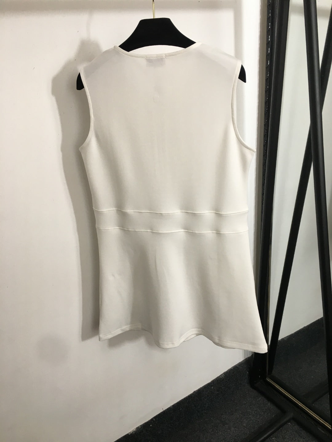 25 Summer New Embroidered Badge Zipper Dress