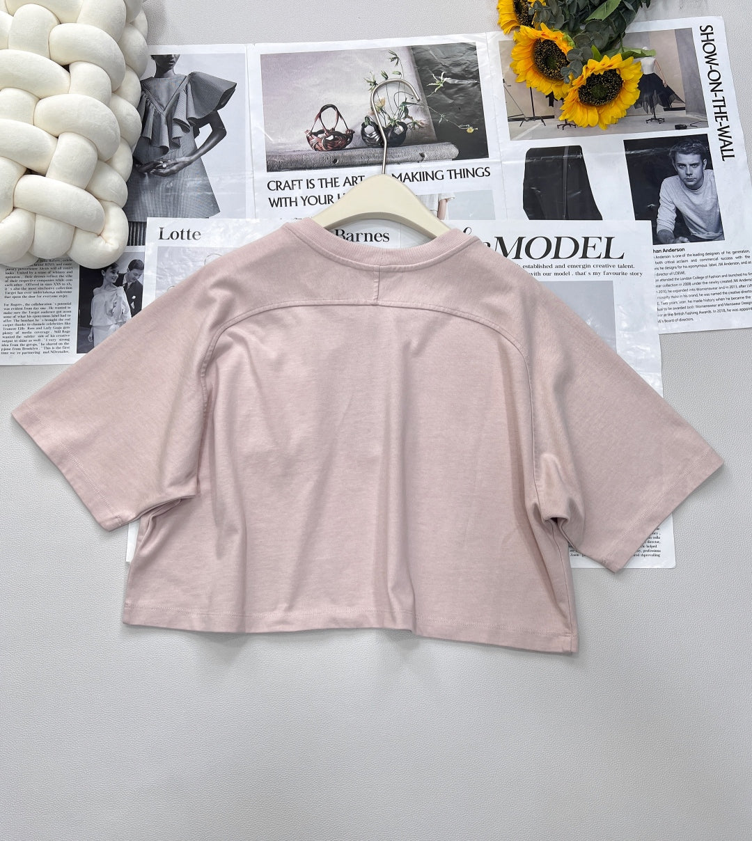 2025 new short pocket metal short-sleeved T-shirt with the same midi skirt