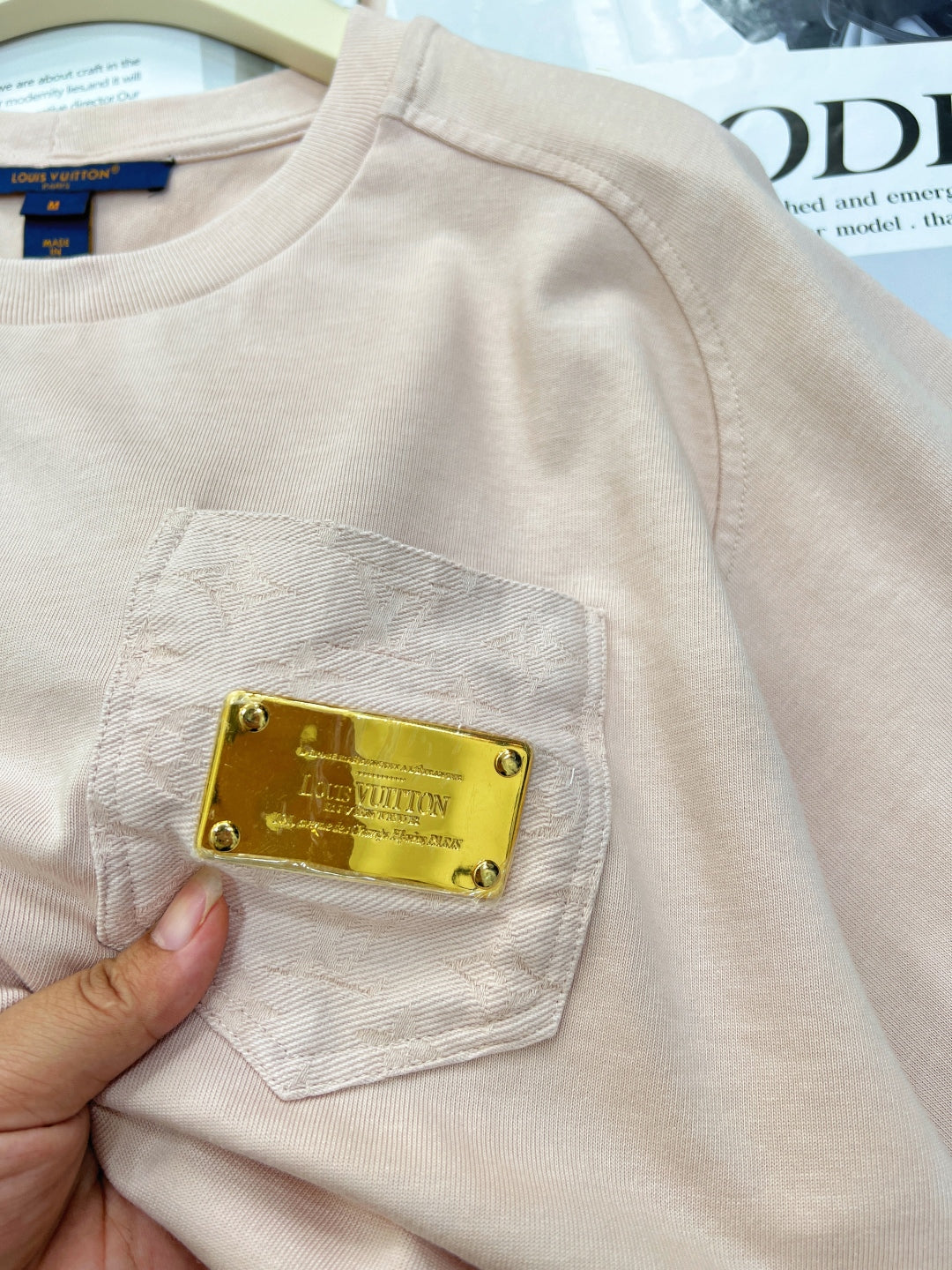 2025 new short pocket metal short-sleeved T-shirt with the same midi skirt