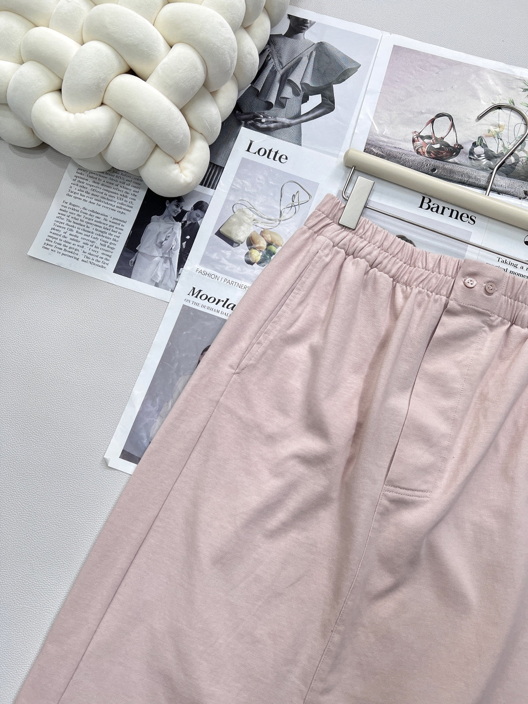 2025 new short pocket metal short-sleeved T-shirt with the same midi skirt
