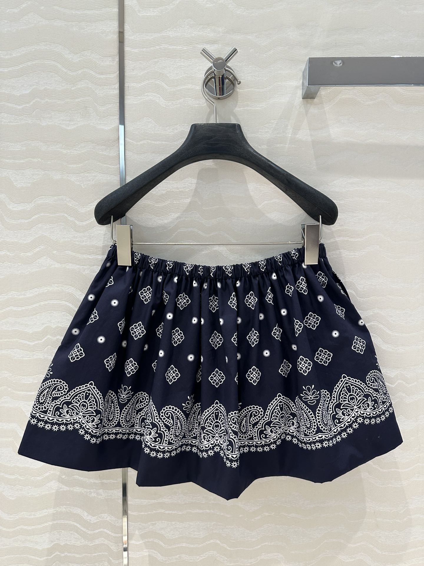 25ss Vacation style, elastic waist, short skirt