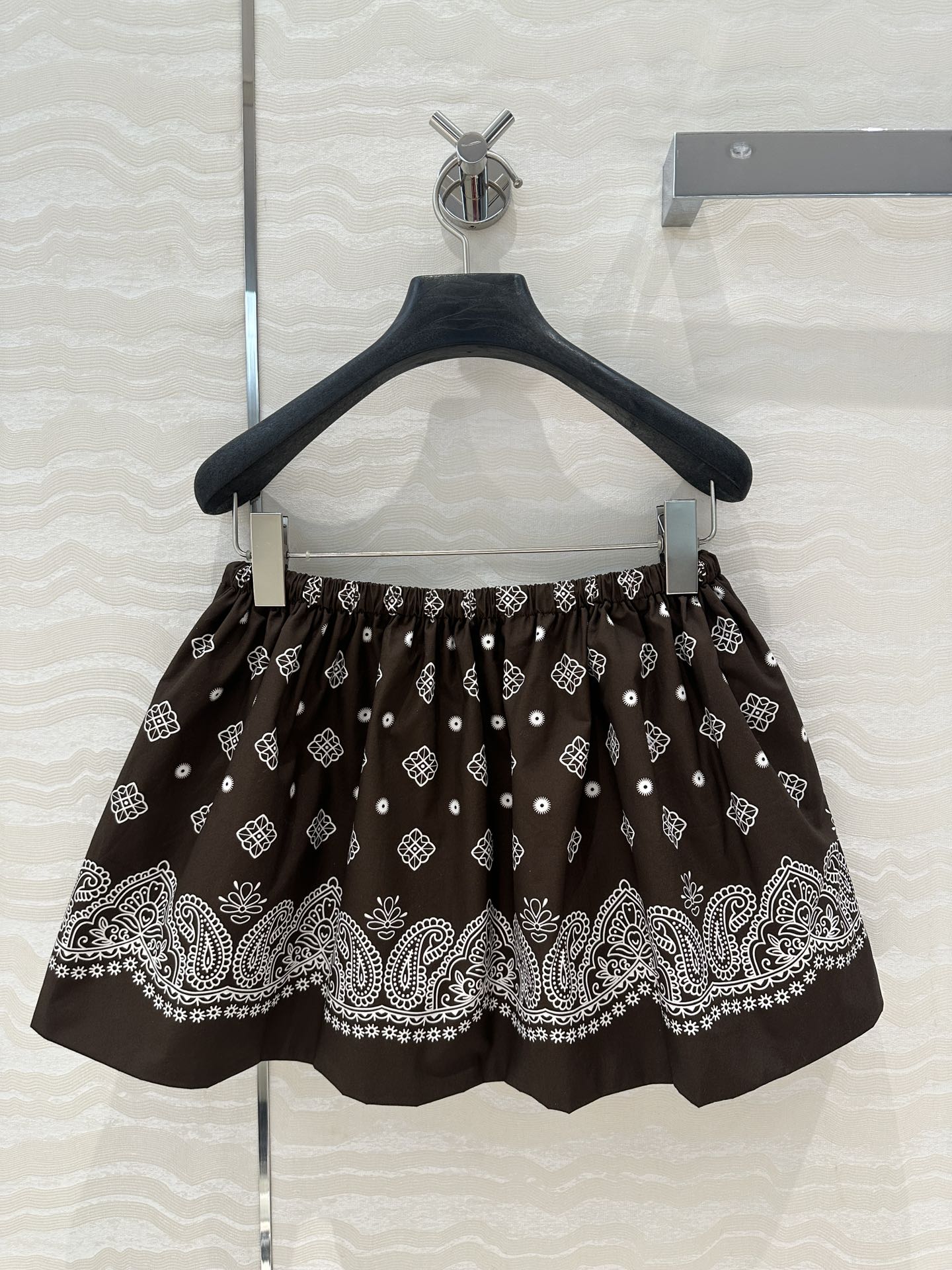 25ss Vacation style, elastic waist, short skirt