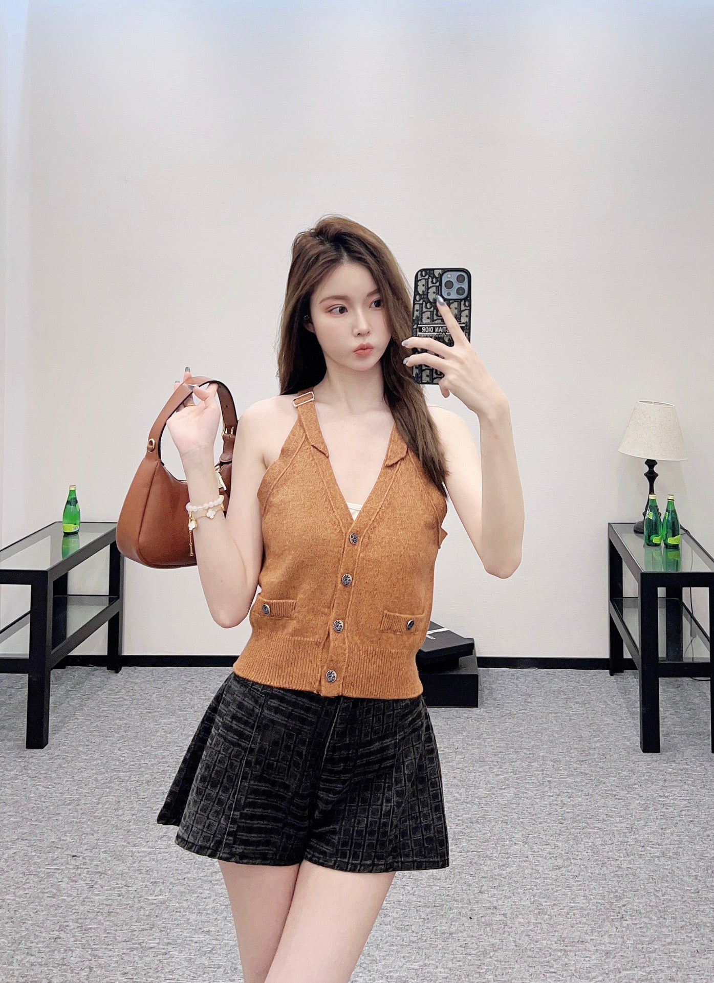2025 new style new buckle knitted vest