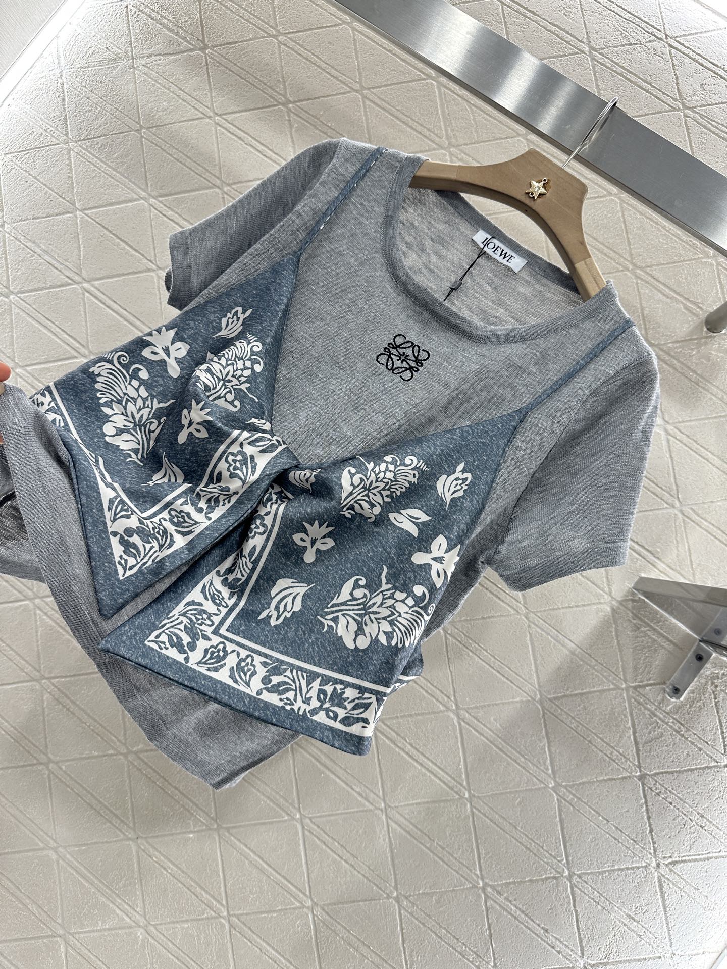 2025 Summer New Ethnic Style Printed Knitted Tops