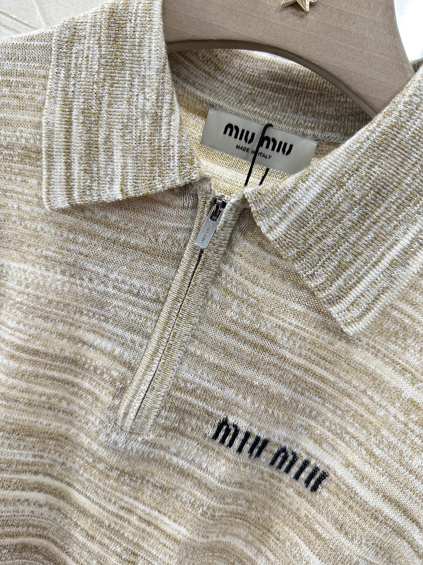 2025 Summer New Half-open Lapel Knitted Short Sleeves
