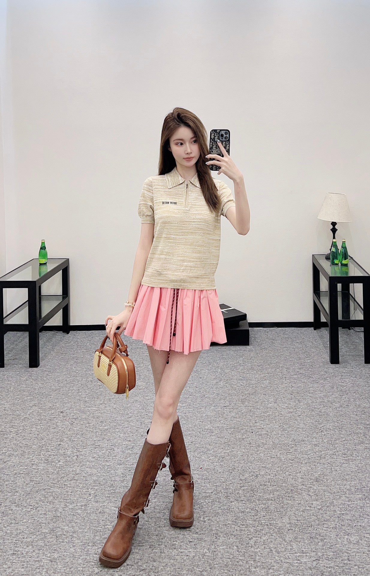 2025 Summer New Half-open Lapel Knitted Short Sleeves