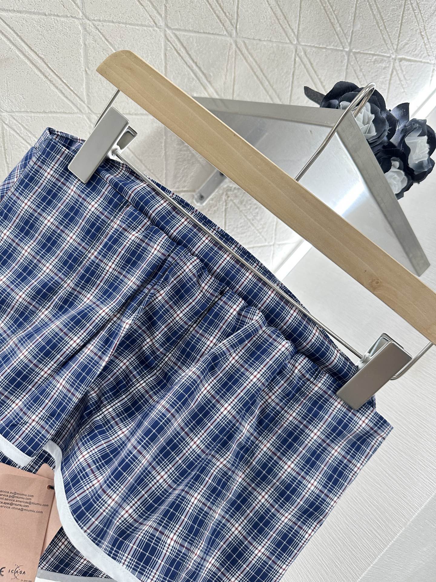 2025 Summer New Plaid Tube Top Miniskirt Set