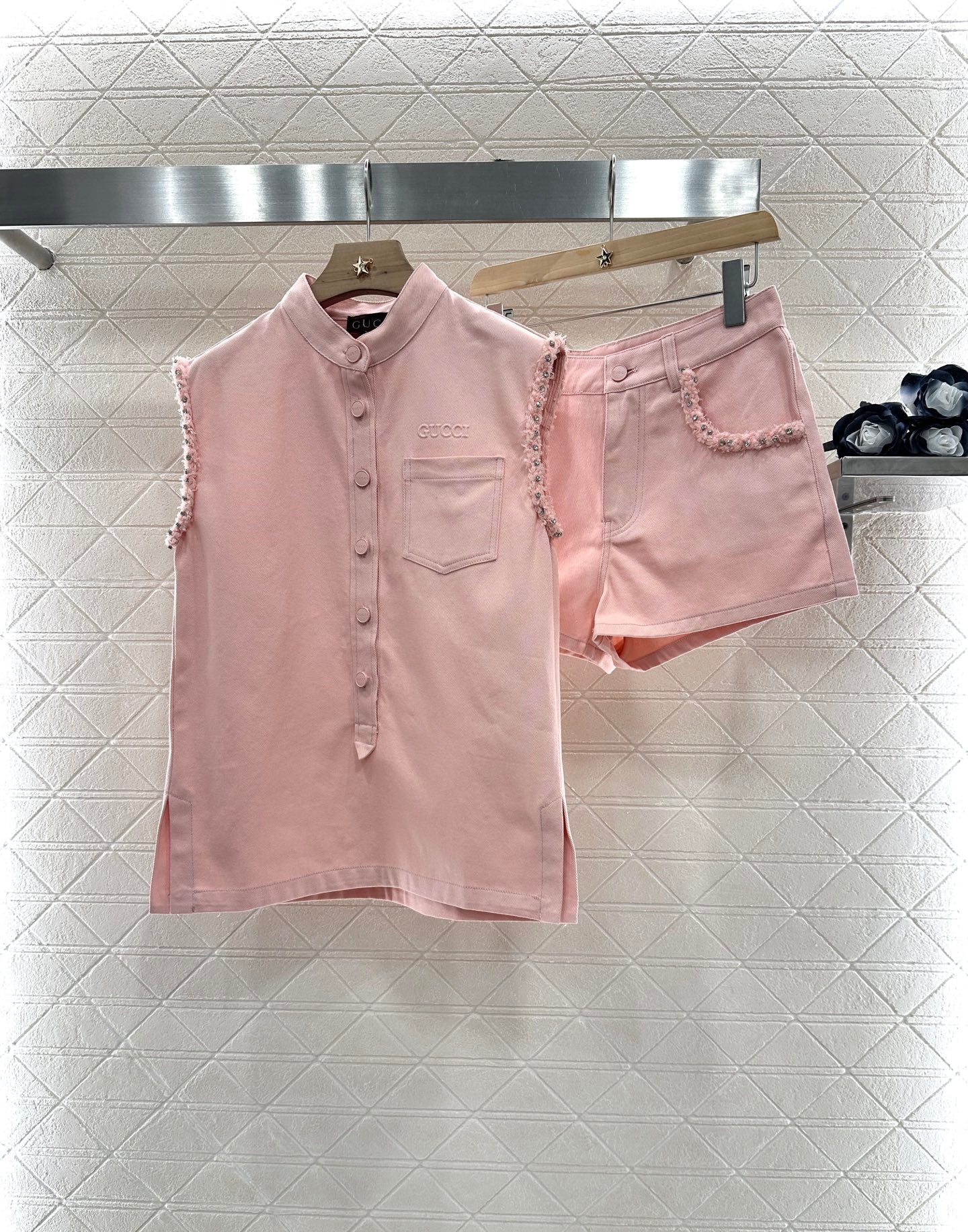 2025 Summer New Vest Top Shorts Set