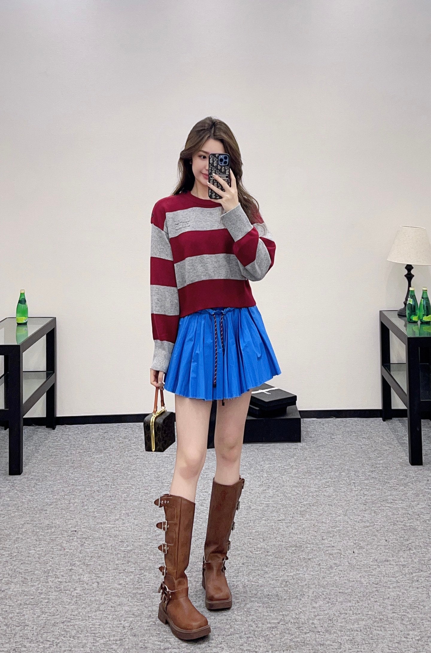 2025 Summer New Arrival Letter Striped Round Neck Sweater