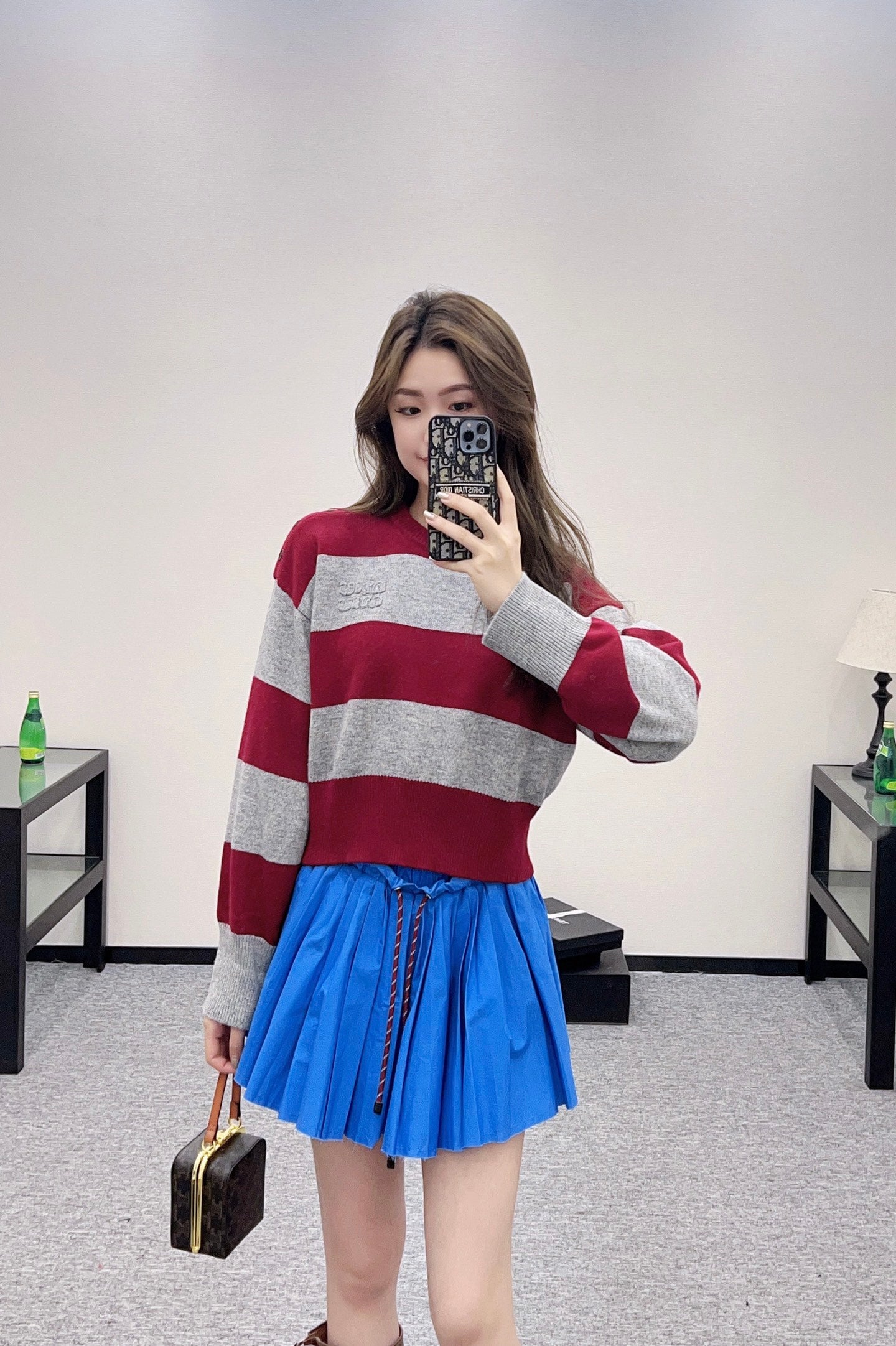 2025 Summer New Arrival Letter Striped Round Neck Sweater