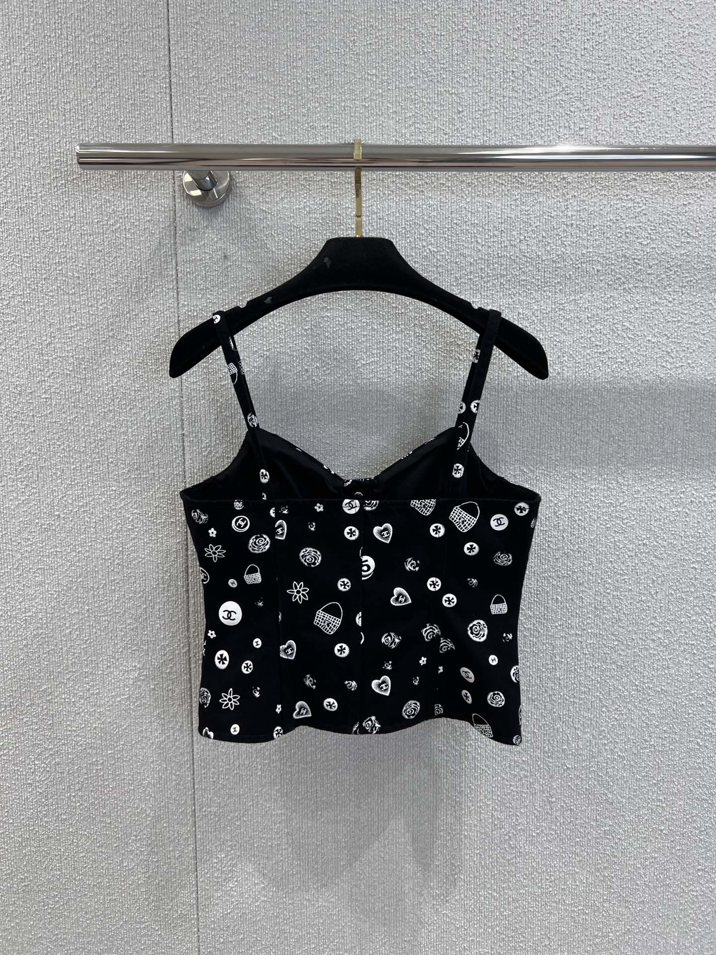 25Ss Spring and Summer New Style Printed Denim Tank Top + Short Skirt Set |