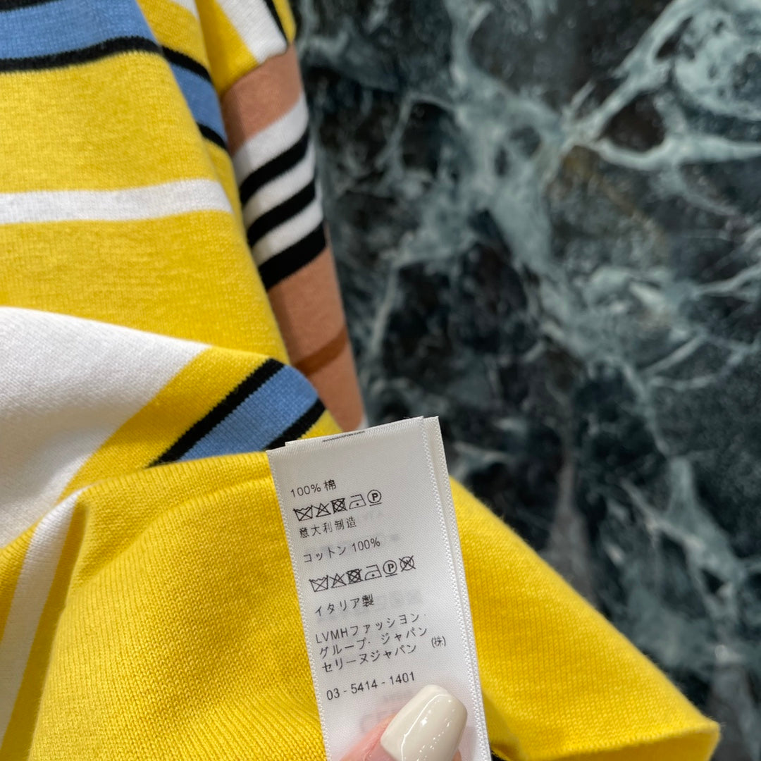 25 Early Autumn New Contrast Striped Long Sleeve Top