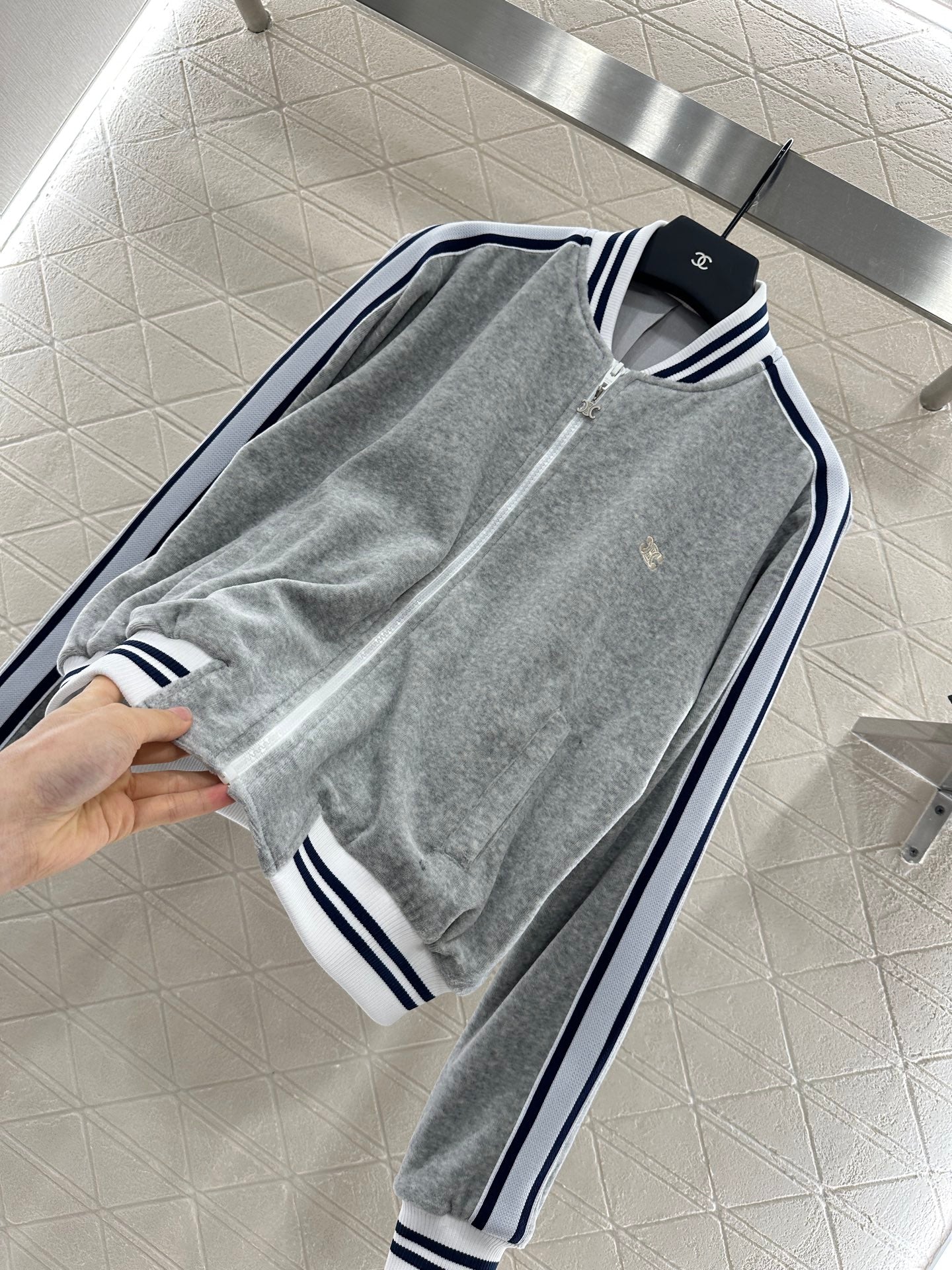 2025 Autumn New Zipper Jacket Trousers Set