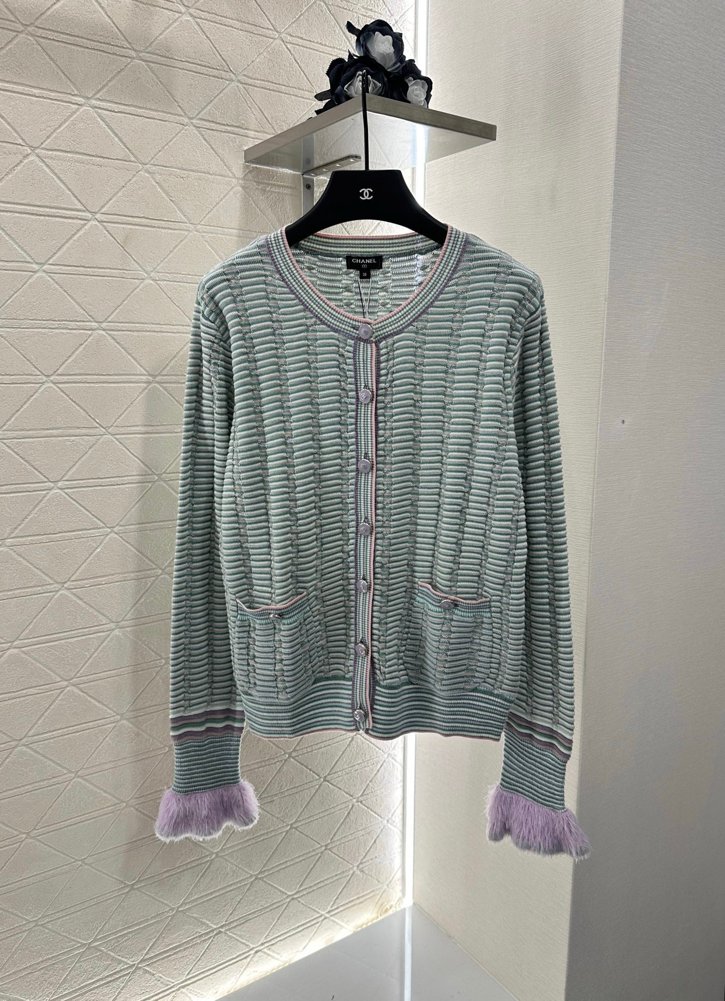2025 Autumn New Striped knitted cardigan