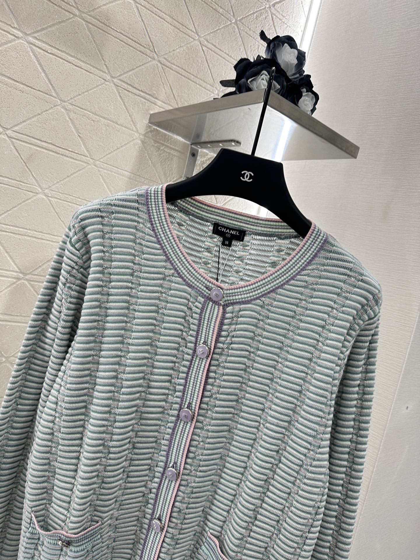 2025 Autumn New Striped knitted cardigan