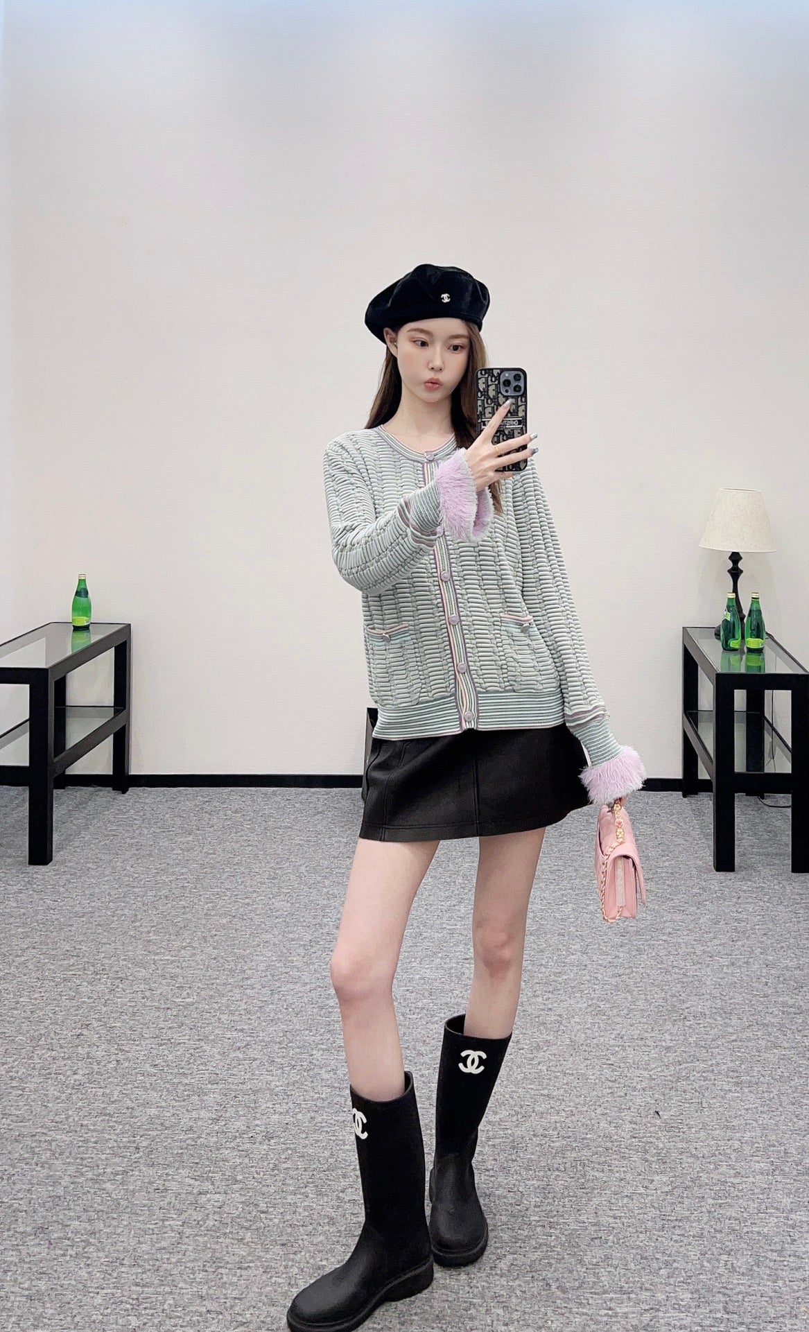2025 Autumn New Striped knitted cardigan