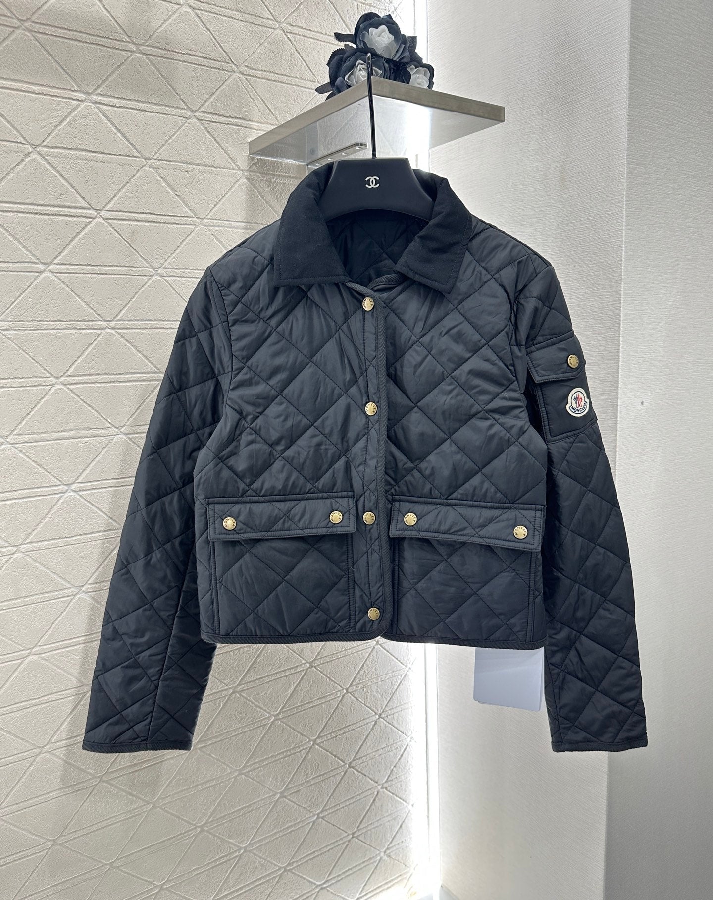 2025 Autumn New Arrival Diamond Lapel Down Cotton Jacket