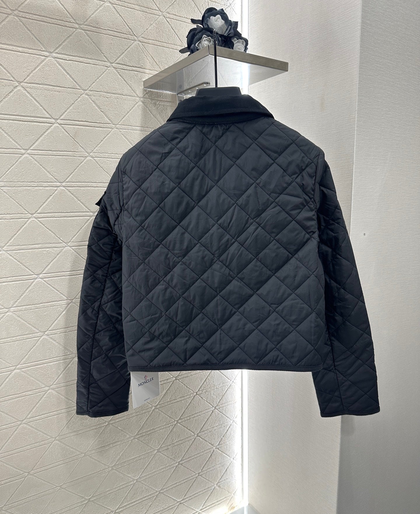 2025 Autumn New Arrival Diamond Lapel Down Cotton Jacket