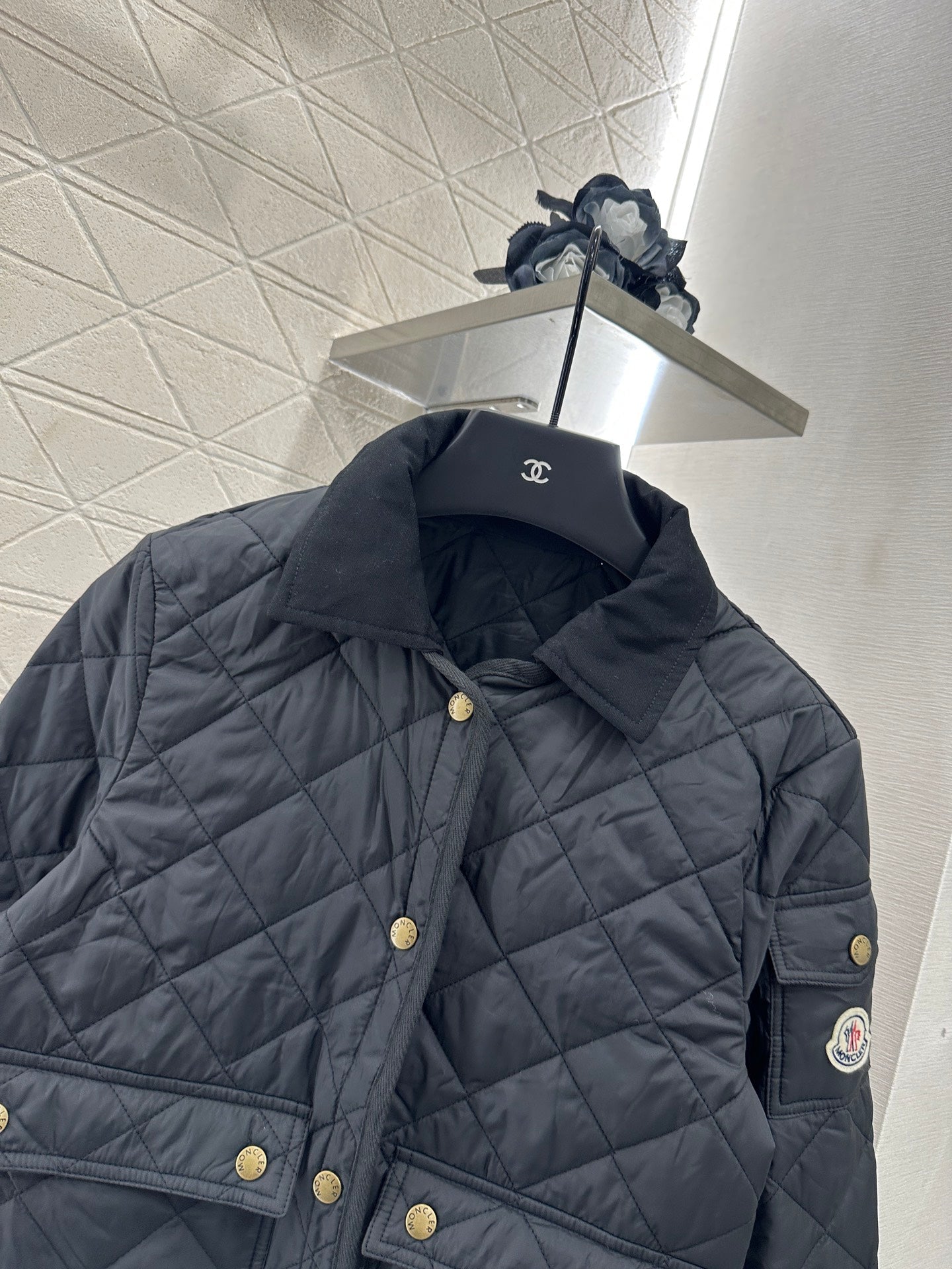 2025 Autumn New Arrival Diamond Lapel Down Cotton Jacket