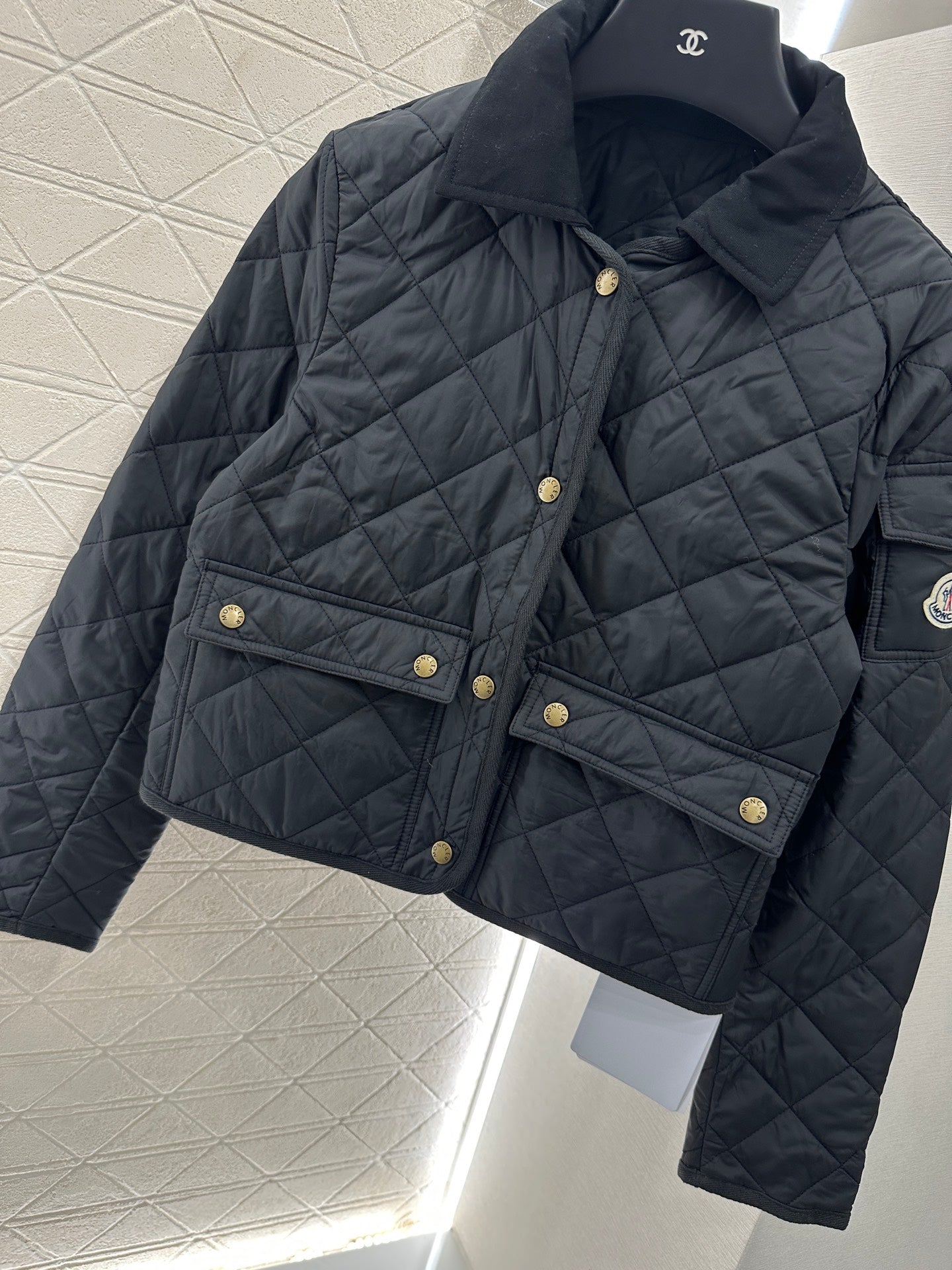 2025 Autumn New Arrival Diamond Lapel Down Cotton Jacket