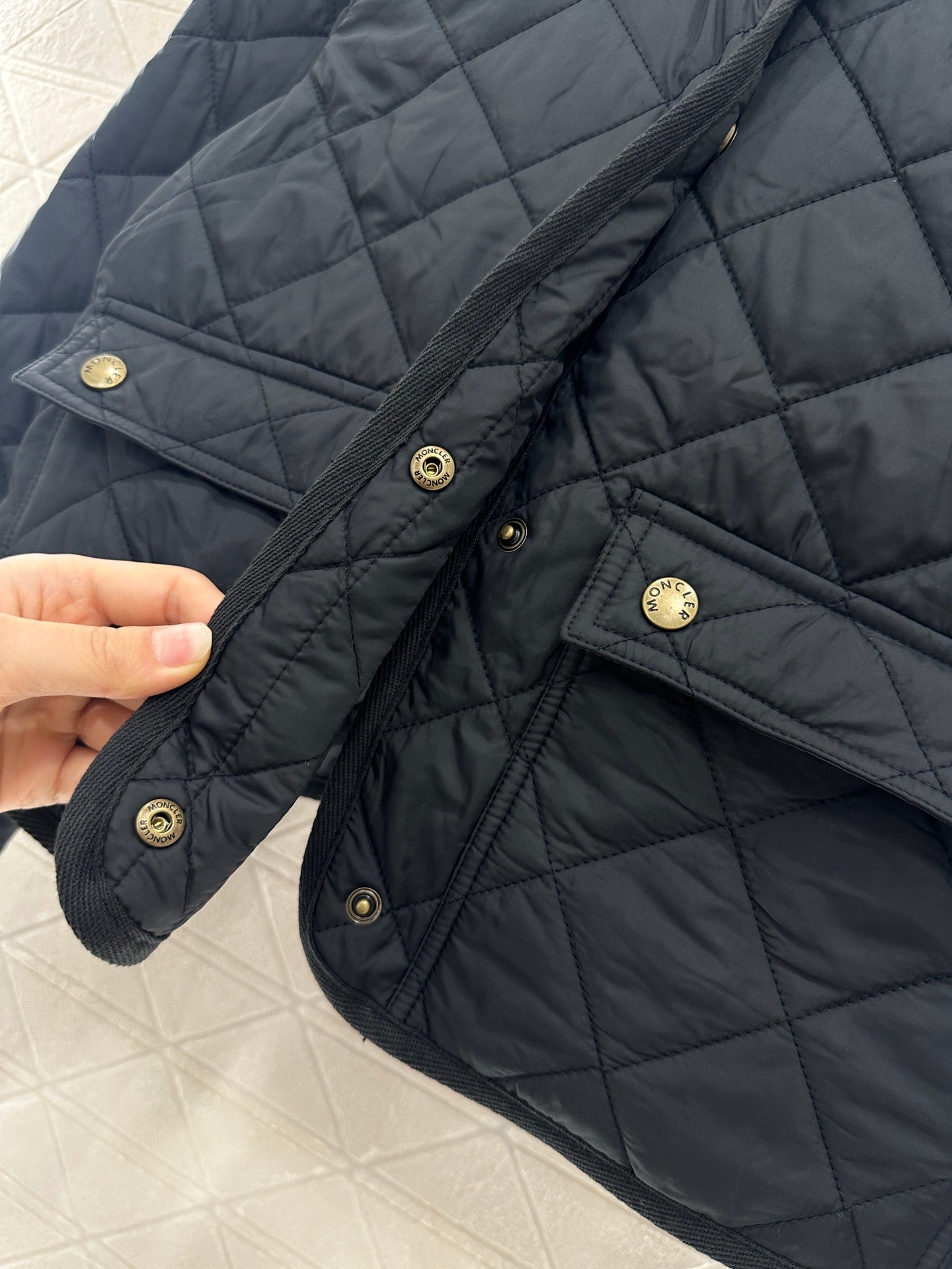 2025 Autumn New Arrival Diamond Lapel Down Cotton Jacket