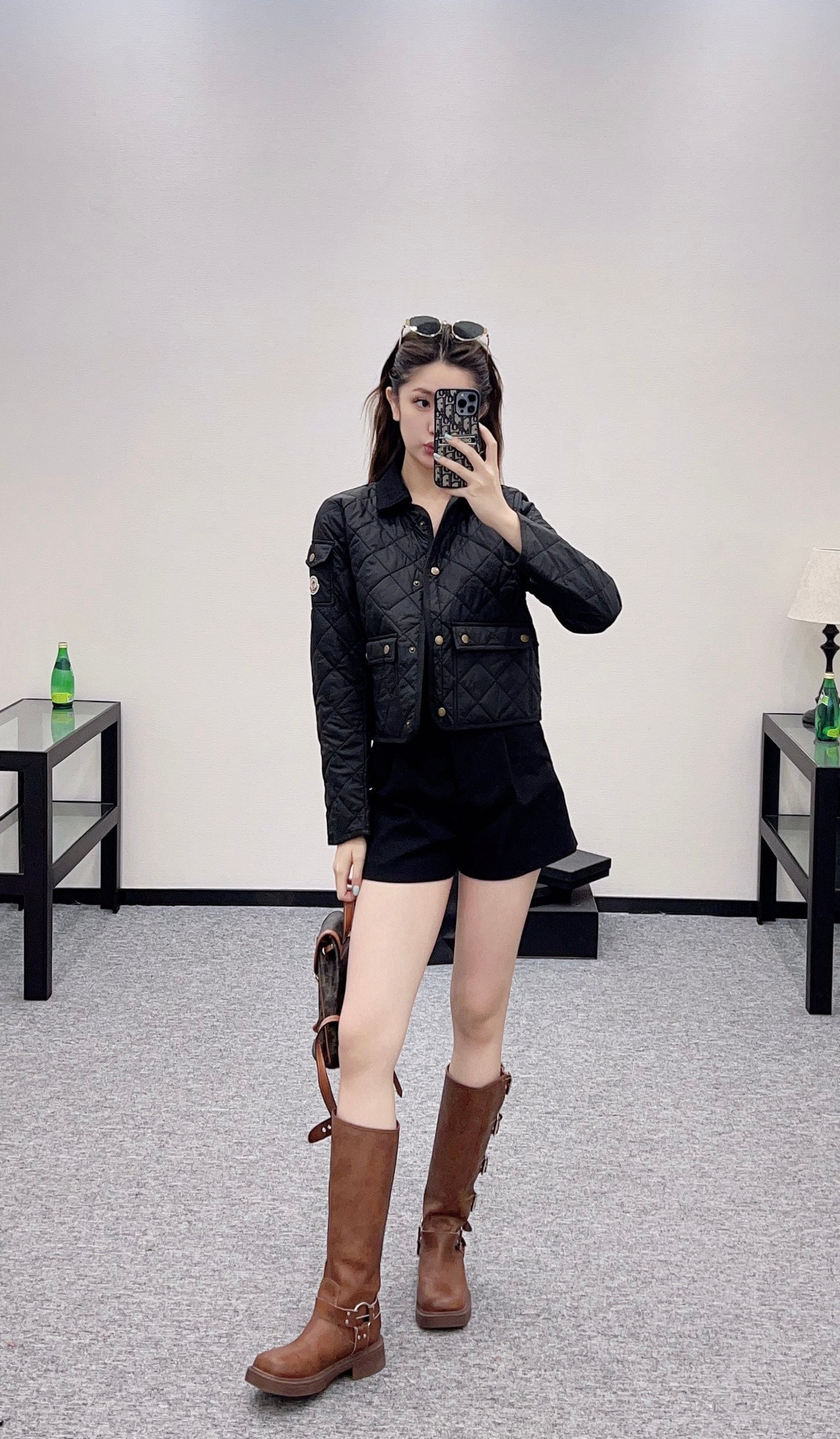 2025 Autumn New Arrival Diamond Lapel Down Cotton Jacket