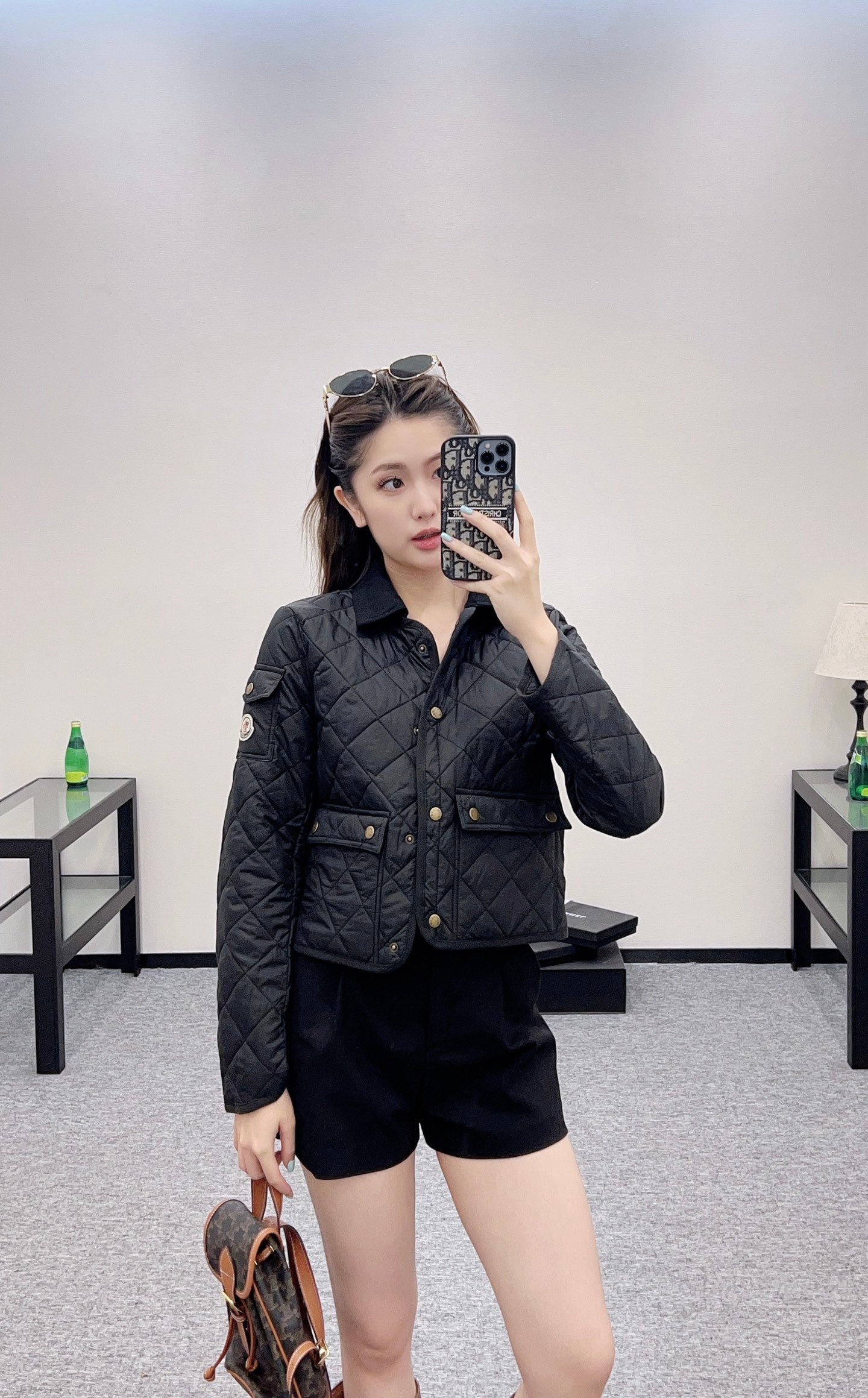 2025 Autumn New Arrival Diamond Lapel Down Cotton Jacket