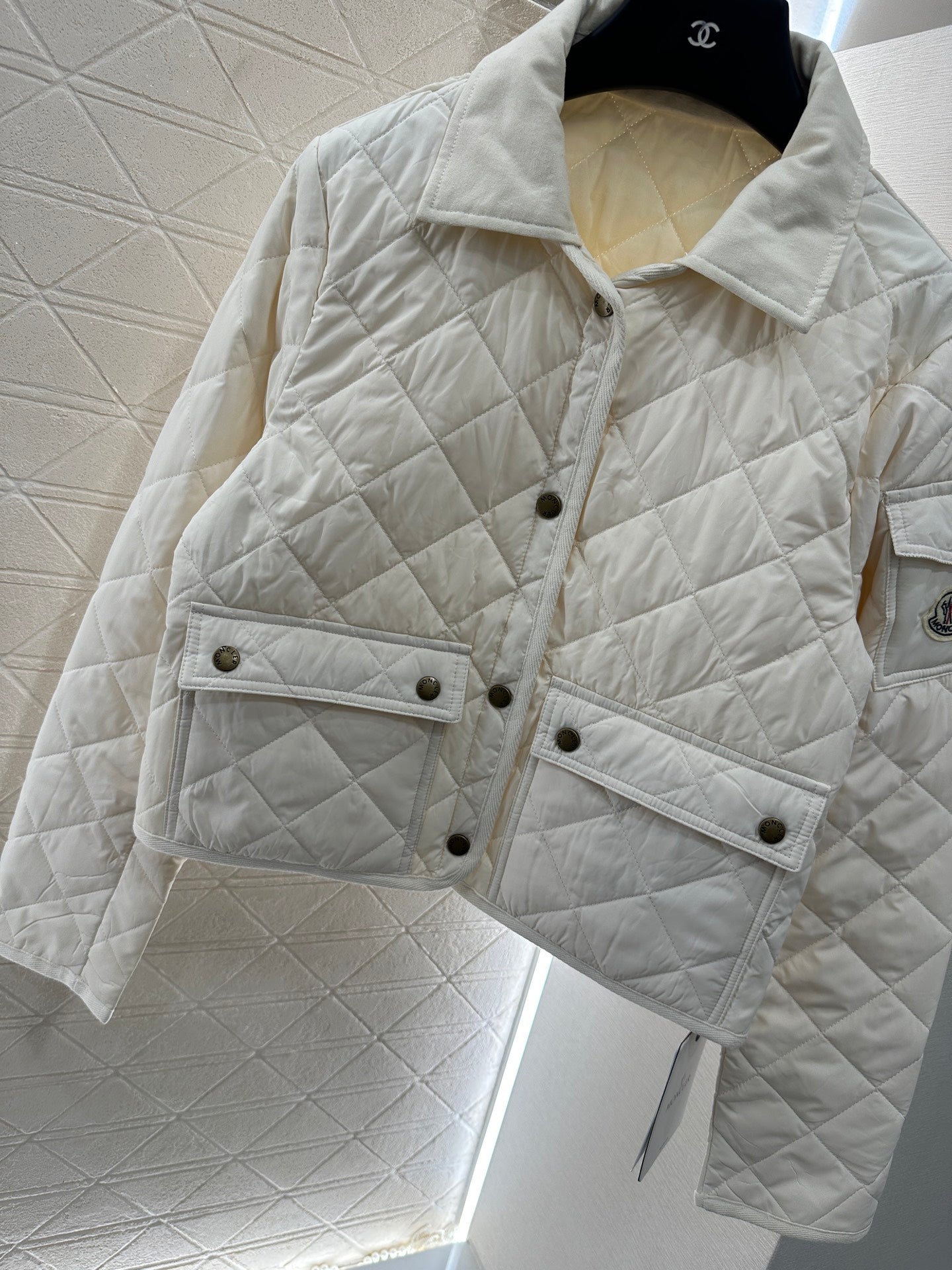 2025 Autumn New Arrival Diamond Lapel Down Cotton Jacket
