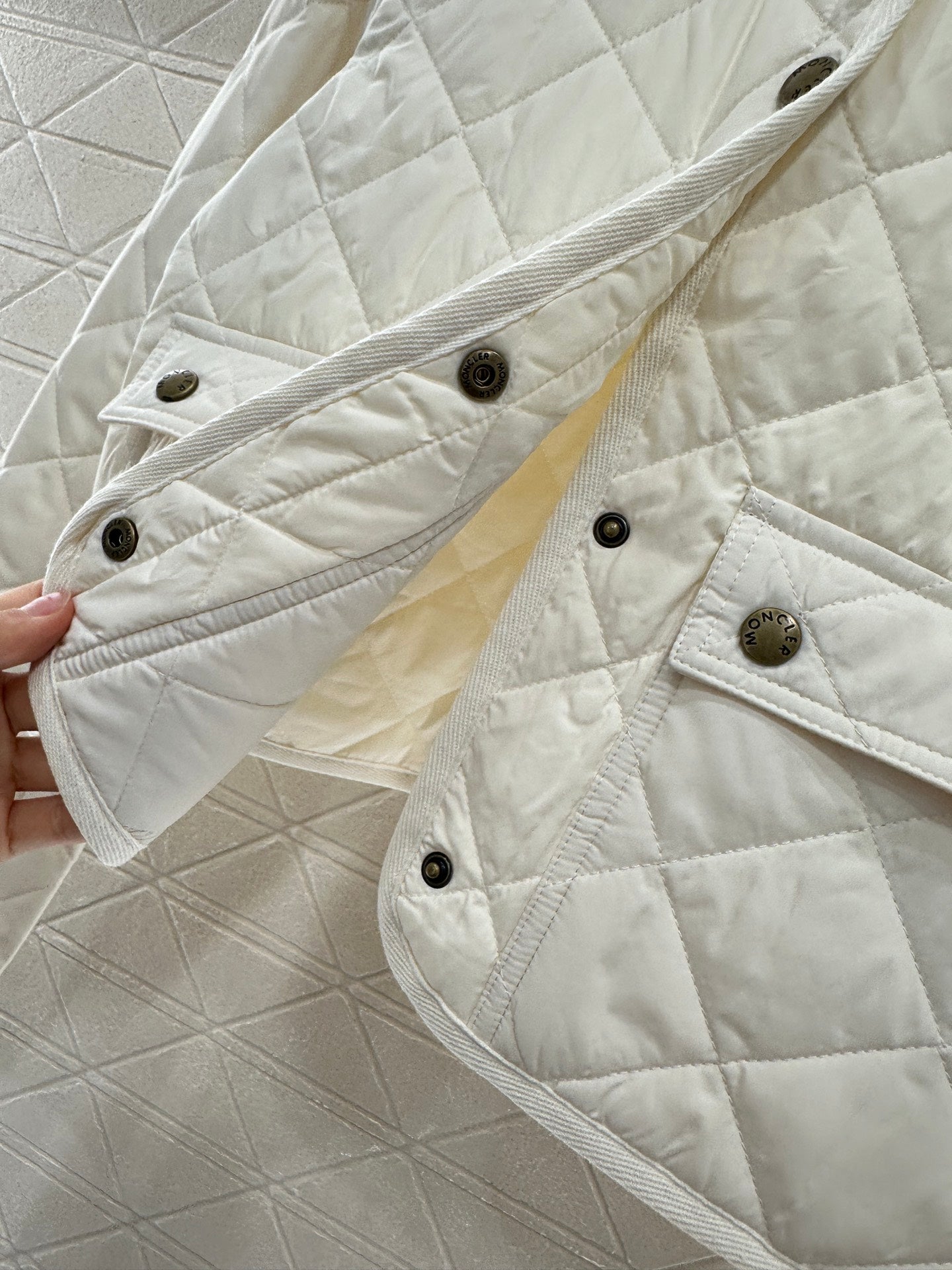 2025 Autumn New Arrival Diamond Lapel Down Cotton Jacket