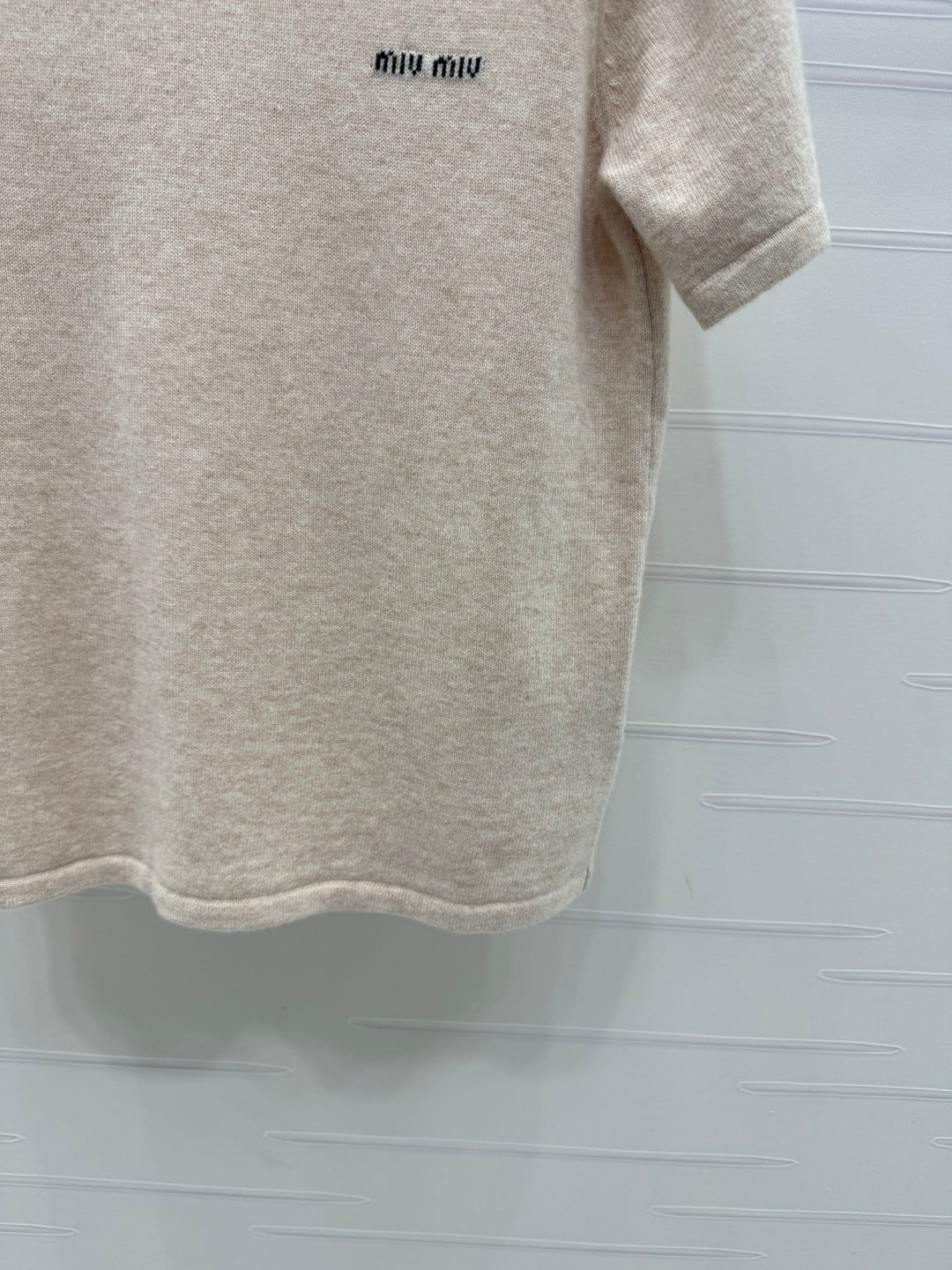 2025 early autumn new high collar knitted short sleeves