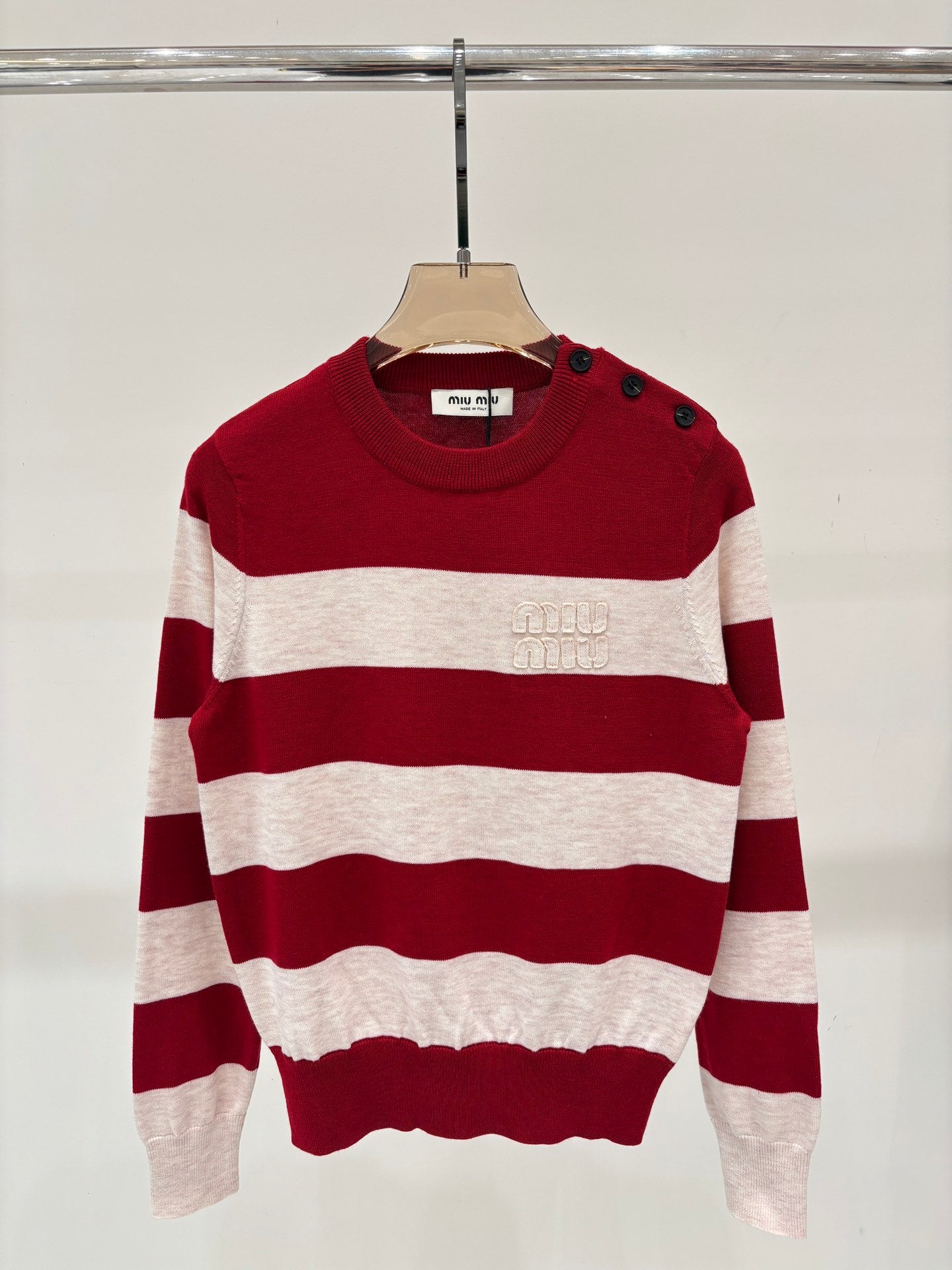 new product Striped crew neck sweater