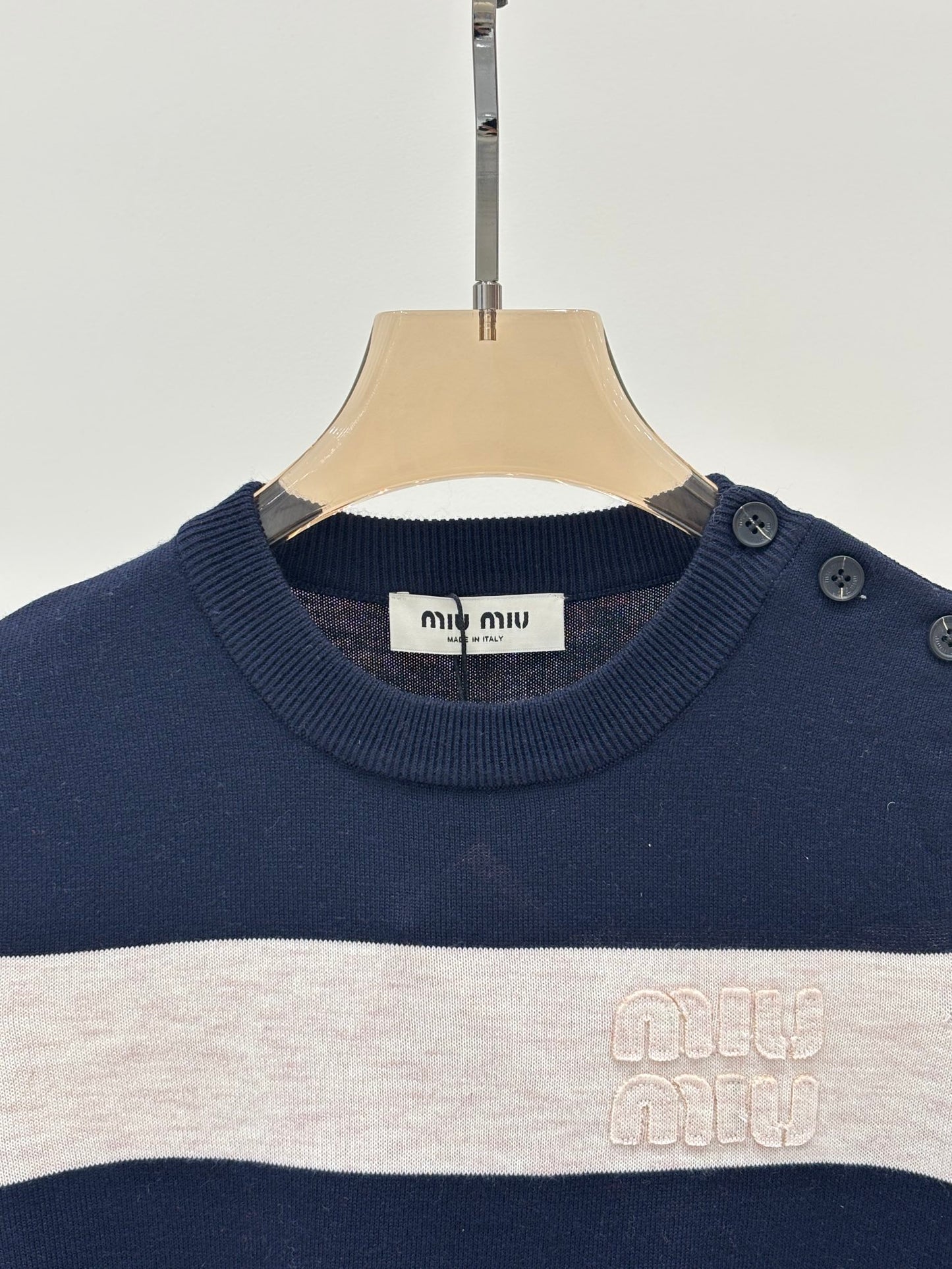 new product Striped crew neck sweater