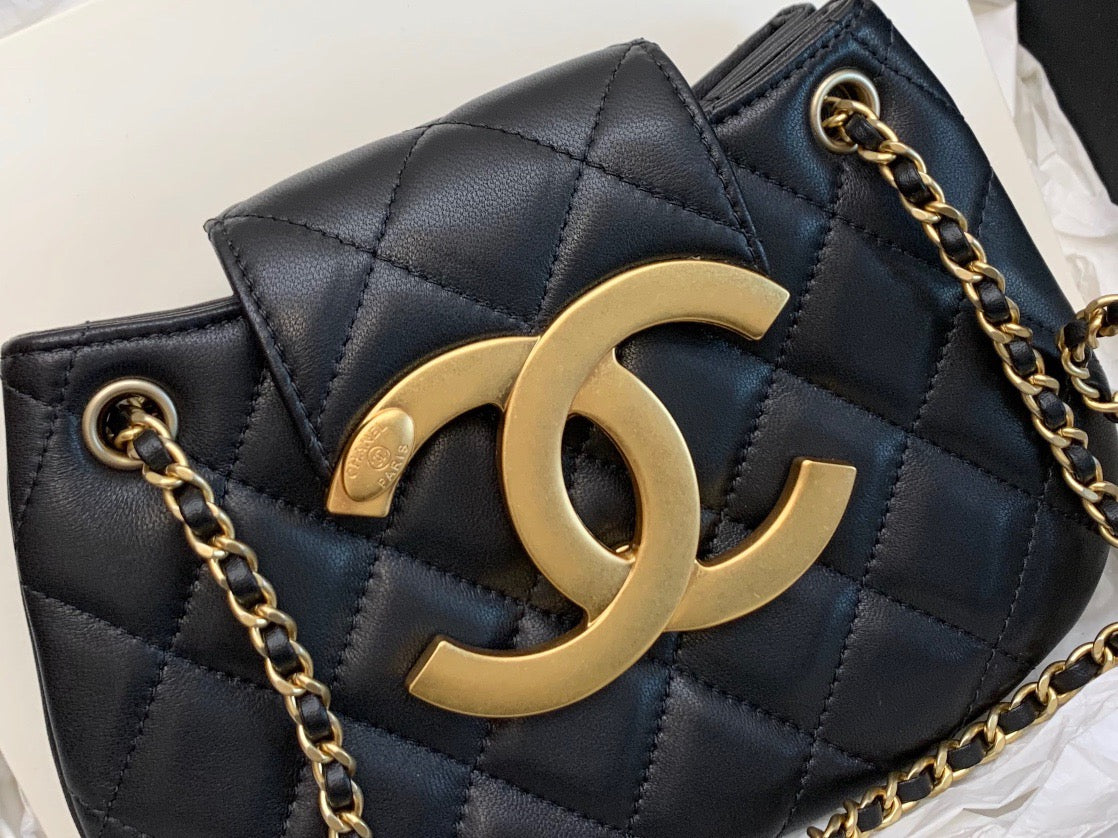 25 Early Spring Resort Collection Metal Chain Large Logo Crossbody Bag