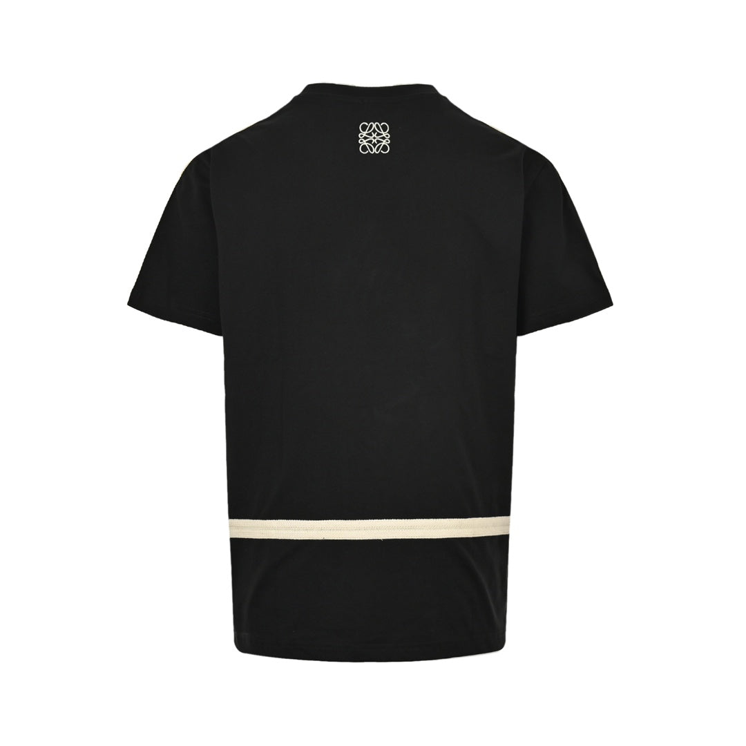 25SS Color block braided web short sleeves