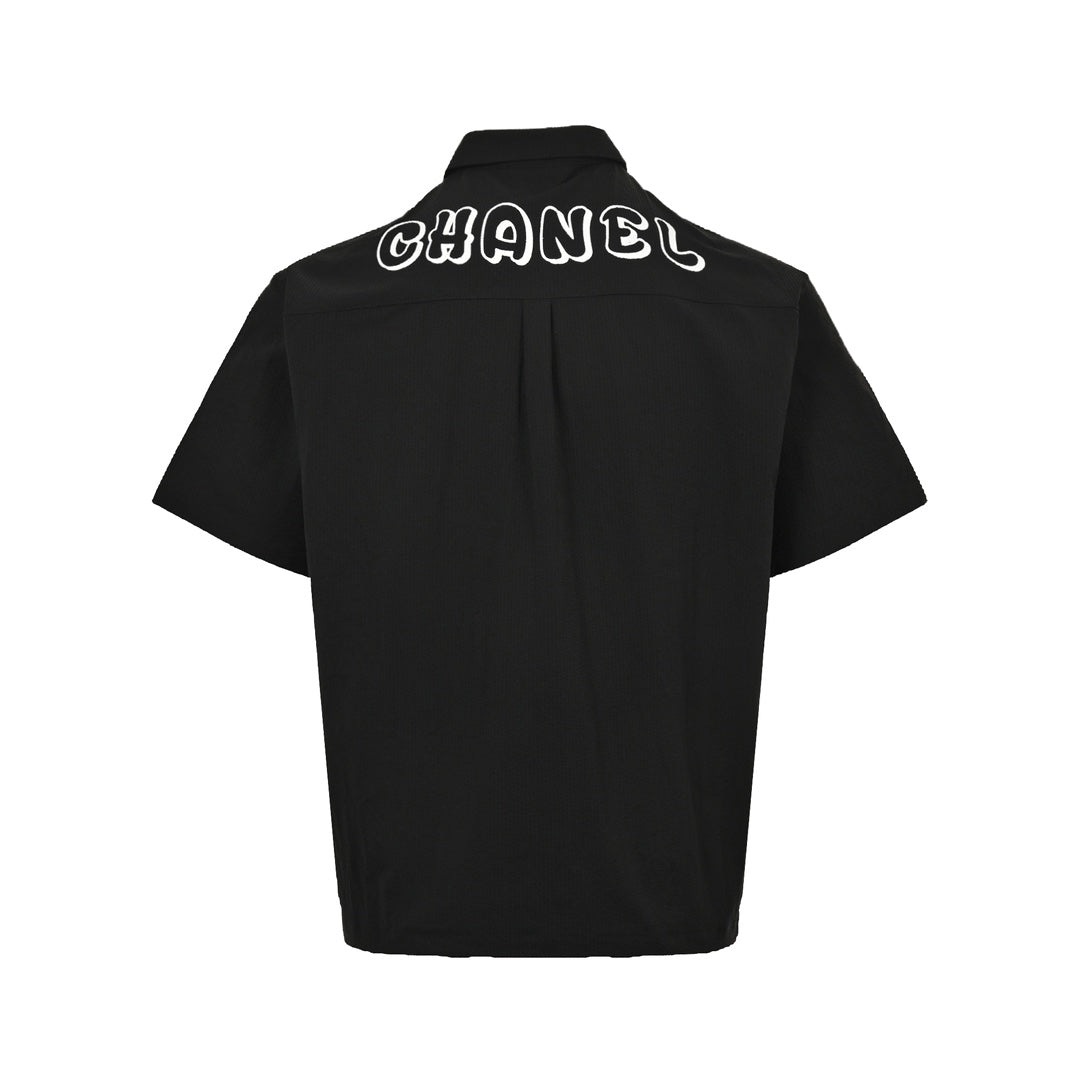 Peace Dove Print Woven Polo Short Sleeve