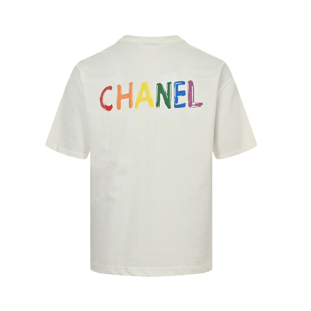 Colorful letter short sleeves