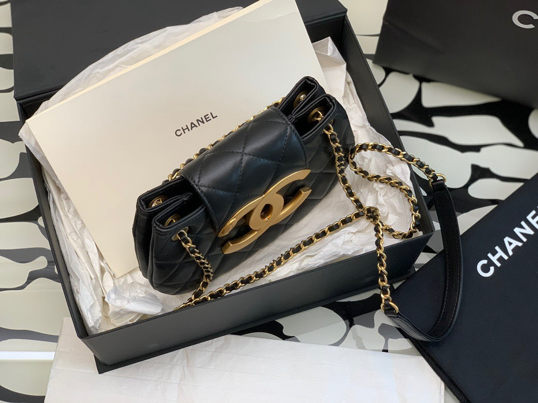 25 Early Spring Resort Collection Metal Chain Large Logo Crossbody Bag