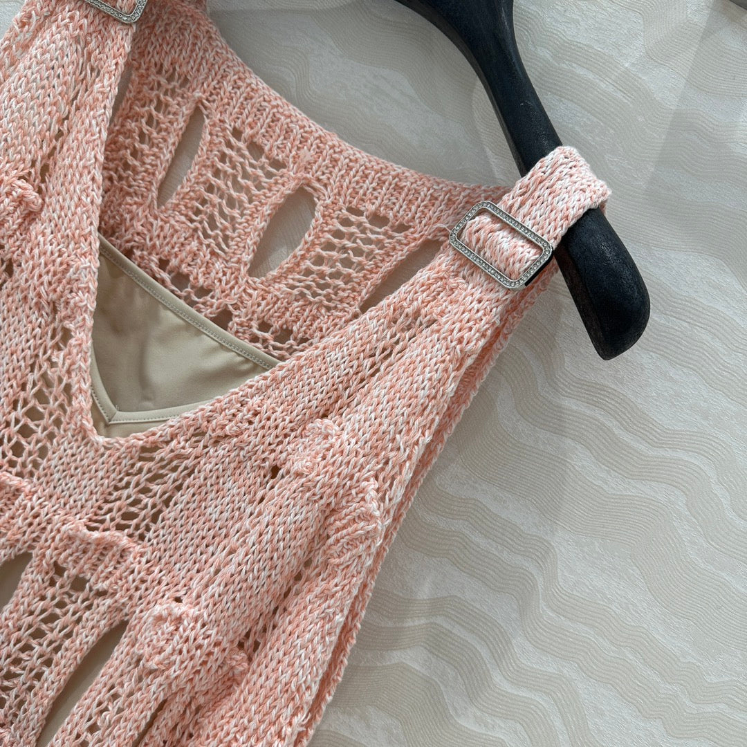 25 Wispy Crochet Knit Tank Top (with Butterfly Belt)