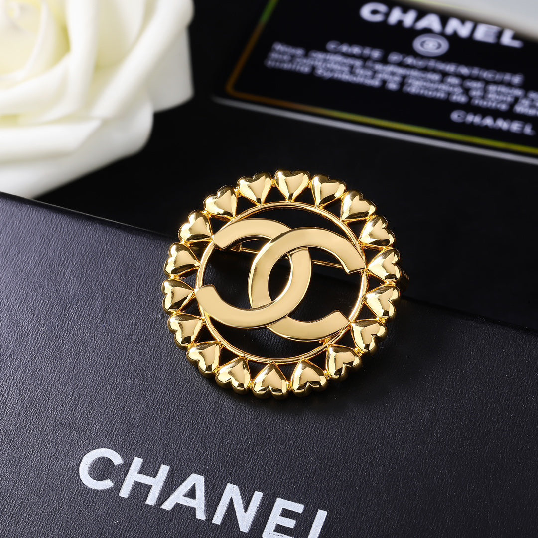 C Glossy Letters Brooch
