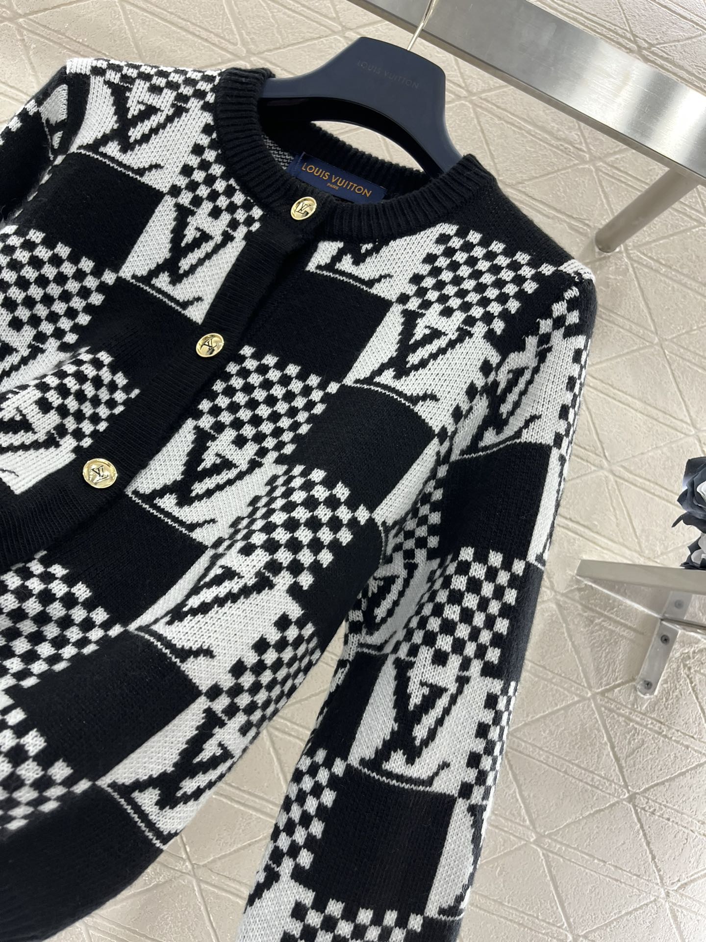 New Arrivals jacquard knit cardigan
