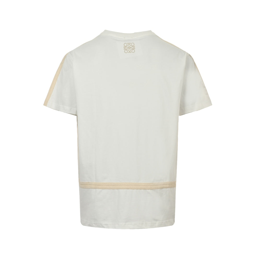 25SS Color block braided web short sleeves