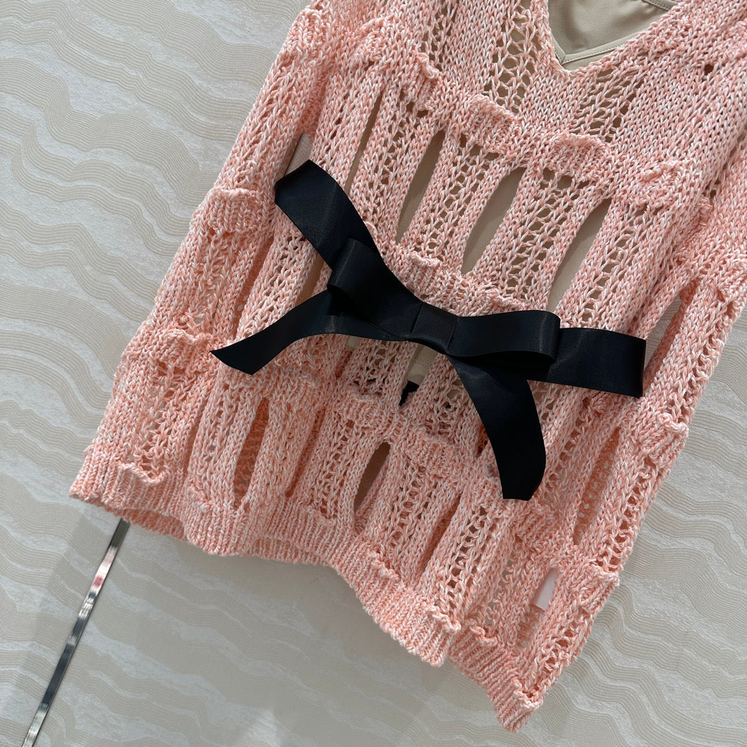 25 Wispy Crochet Knit Tank Top (with Butterfly Belt)