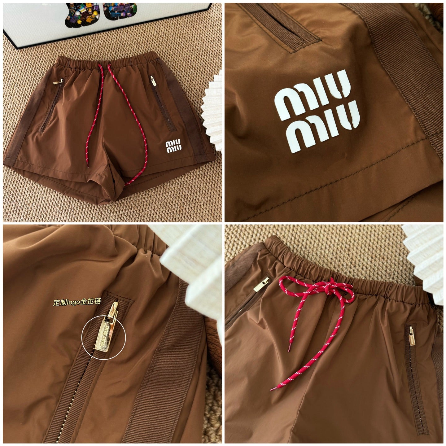 25 new Hazelnut chocolate short sleeved shirt suit