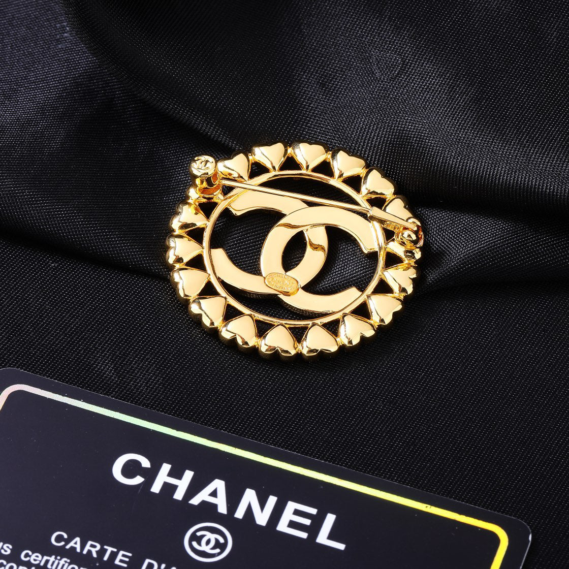 C Glossy Letters Brooch