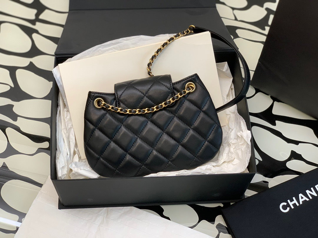 25 Early Spring Resort Collection Metal Chain Large Logo Crossbody Bag