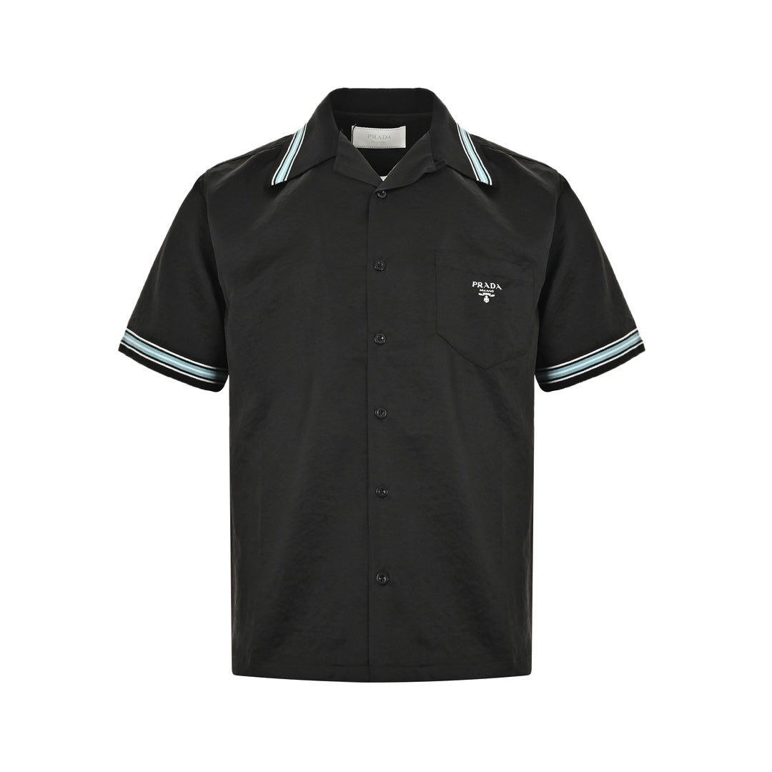 Silk suit top short sleeve shirt